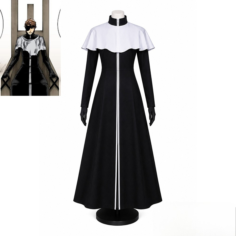 Black Face Mask Pack - Kostum Cosplay Aizen Sousuke, Setelan Kimono