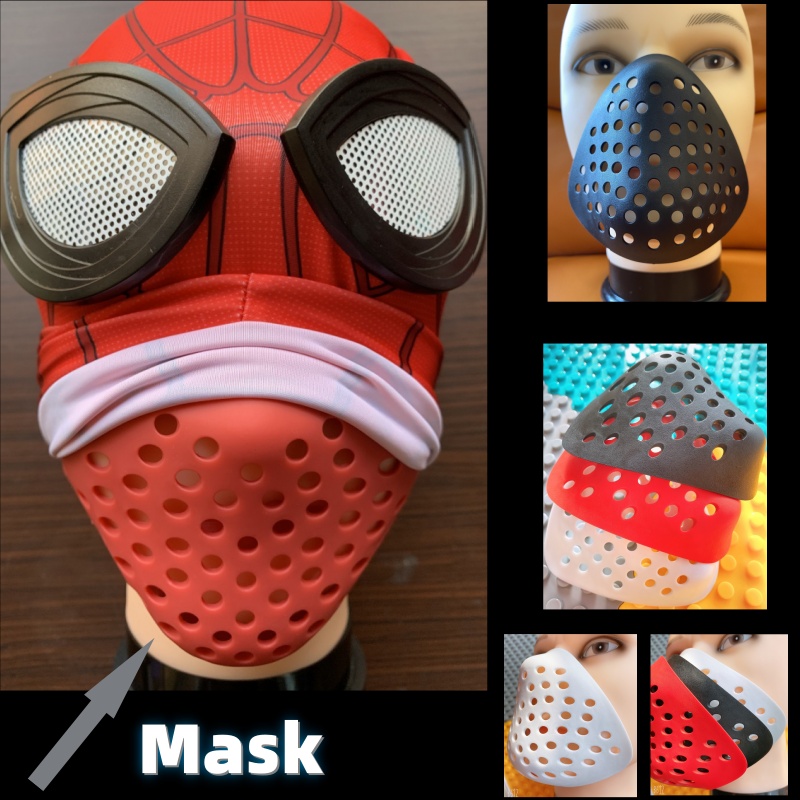 Silicone Mask Bracket - Topeng Halloween Setengah Wajah, Penutup Hidung