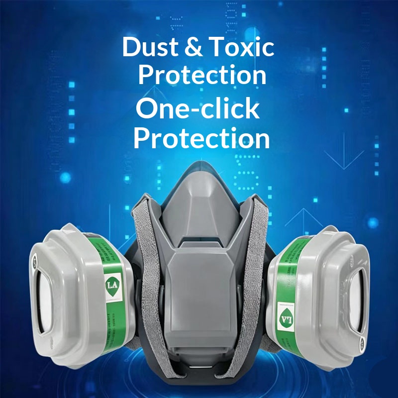 Masker Gas Silicone 6502QL den - Dust Mask Construction ulasan dan harga